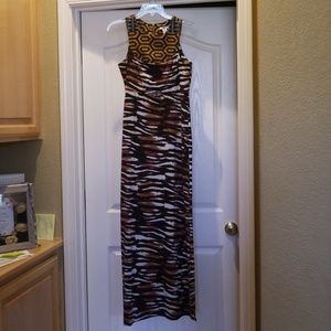 Animal print maxi dress